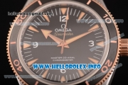 Omega Seamaster 300 Master Co-Axial Clone Omega 8500 Automatic Rose Gold/Steel Case with Black Dial and Stick Markers