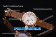 U-Boat Chimera Automatic Asia ST25 Automatic Rose Gold Case White Dial Brown Leather Strap and Arabic Number Markers