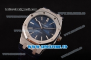 Audemars Piguet Royal Oak 41MM Miyota 9015 Automatic Steel Case with Blue Dial and Stick Markers (EF)