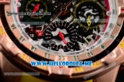 Richard Mille RM 60-01 Asia 2813 Automatic Rose Gold Case with Skeleton Dial and Yellow Rubber Strap Rose Gold Bezel (EF)