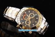 Rolex Daytona II Automatic Movement Two Tone with Stick Markers and Black Dial