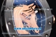 Richard Mille RM52-02 Horse Limited Miyota 9015 Automatic PVD Case with Skeleton Dial and Dot Markers Black Rubber Strap