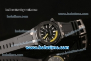 Audemars Piguet Royal Oak Offshore Diver Swiss ETA 2824 Automatic Carbon Fiber Case with Black Dial Whtie Markers and Black Rubber Bracelet - 1:1 Original H Manufacture Edition