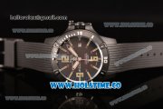 Ball Engineer Hydrocarbon Spacemaster Captain Poindexter Miyota 8215 Automatic PVD Case with Black Dial Rubber Strap and Luminous Markers