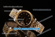 Rolex Datejust 37mm Swiss ETA 2836 Automatic Two Tone with Gold Dial and Roman Diamonds Markers