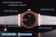 Hublot Classic Fusion Automatic Rose Gold Case with Grey Dial and Grey Leather Strap-ETA Coating