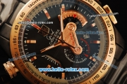 Tag Heuer Grand Carrera Calibre 36 Chronograph Quartz Movement PVD Case with Rose Gold Bezel and PVD Strap