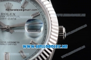 Rolex Day-Date Swiss ETA 2836 Automatic Stainless Steel Case/Bracelet with Blue Dial and Stick Markers (BP)