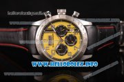 Tudor Fastrider Miyota OS20 Quartz Steel Case with Yellow Dial and Silver Arabic Numeral Markers
