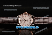 Tag Heuer Carrera Calibre 5 Automatic Swiss ETA 2824 Automatic Steel Case with White Dial Stick Markers and Rose Gold Bezel