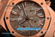 Audemars Piguet Royal Oak 41MM Chrono Miyota Quartz Full Rose Gold with Grey Dial and White Stick Markers