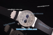 Ulysse Nardin Maxi Marine Chronograph Miyota Quartz Movement Steel Case with White/Silver Dial