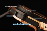 Hublot King Power Swiss Tourbillon Manual Winding Movement Rose Gold Case with Black Rubber Strap