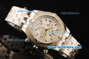 Breitling Chronomat Evolution Chronograph Swiss ETA 7750 Automatic Movement Full Steel with White Dial and Stick Markers