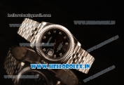 Rolex Datejust 37mm Swiss ETA 2836 Automatic Steel Case with Jubilee Steel Bezel Black Dial Diamond Steel Bracelet