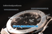 Hublot Classic Fusion 9015 Auto Steel Case with Black Dial and Black Leather Strap Stick Markers