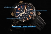 Graham Chronofighter Oversize Chronograph Swiss Valjoux 7750 Automatic Movement PVD Case with Black Dial and Black Rubber Strap-1:1 Original