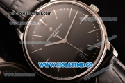 Vacheron Constantin Patrimony Miyota 9015 Automatic Steel Case with Black Dial Black Leather Strap and Stick Markers (GF)