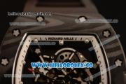 Richard Mille RM 055 Bubba Watson Miyota 9015 Automatic Carbon Fiber Case with Black Dial and Black Rubber Strap