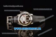 HYT H1 Titanium Clone HTY Cal.101 Manual Winding Steel Case with White Dial and Black Rubber Strap