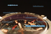 Breitling Chronomat B01 Chronograph Miyota Quartz Full Steel with Black Dial and Rose Gold Markers