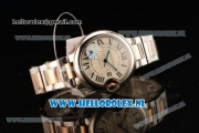 Cartier Ballon Bleu De Medium Swiss ETA 2671 Automatic Steel Case Silver Dial Roman Numeral Markers and Two Tone Bracelet