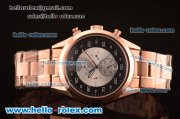 Tag Heuer Mikrograph Asia Automatic Full Rose Gold and Black/Silver Dial