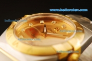 Omega Constellation Swiss ETA Quartz Movement Steel Case with Gold Case and Gold Dial - Lady Model