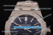 Audemars Piguet Royal Oak Clone AP Calibre 3120 Automatic Full Steel with Blue Dial and Silver Stick Markers (ZF)