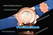Ulysse Nardin Marine Chrono Asia Automatic Rose Gold Case with Roman Numeral Markers and Blue Dial