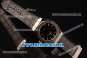 Hublot Classic Fusion 9015 Auto Steel Case with Black Dial and Black Leather Strap