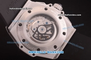 Hublot King Power F1 Swiss Valjoux 7750 Automatic Steel Case with Skeleton Dial and Black Rubber Strap