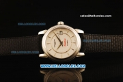 Patek Philippe Calatrava Swiss ETA 2836 Automatic Steel Case with White Dial and Black Leather Strap