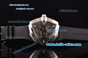 Hamilton Ventura XXL Swiss ETA 2824 Automatic Steel Case with Black Rubber Strap and Skeleton Dial