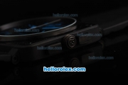 Bell & Ross BR 03-94 Quartz Movement PVD Case with Black Dial and Blue Marker-Black Rubber Strap