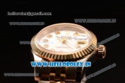 Rolex Oyster Perpetual Lady Datejust Swiss ETA 2671 Automatic 904 Steel/14K Yellow Gold Case White Dial With Diamonds Markers Yellow Gold Bracelet (BP)