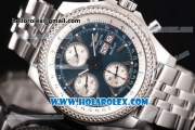 Breitling Bentley Motors Chrono Swiss Valjoux 7750 Automatic Steel Case/Bracelet with Blue Dial and Silver Stick Markers (BP)