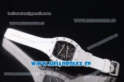 Richard Mille RM 038 Miyota 9015 Automatic Steel Case with Skeleton Dial Dot Markers White Rubber Strap and White Ceramic Bezel