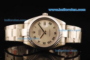 Rolex Datejust II Swiss ETA 2836 Automatic Movement Full Steel with Silver Dial and Arabic Numerals