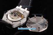 Audemars Piguet Royal Oak Chronograph Swiss Valjoux 7750 Automatic Movement Black Grid Dial with Red Number Markers