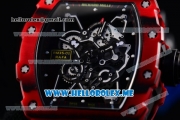 Richard Mille RM 35-01 RAFA Miyota 9015 Automatic PVD Case with Skeleton Dial and Dot Markers Black Rubber Strap