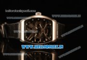 Franck Muller Vanguard Miyota Automatic Copy Tourbillon Rose Gold Case With Skeleton Dial Leather/Rubber Strap