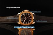 Patek Philippe Aquanaut Swiss ETA 2892 Automatic Movement Rose Gold Case and Bezel with Arabic Numeral Markers and Rubber Strap
