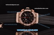 Hublot Big Bang Chrono Swiss Valjoux 7750-DD Automatic Rose Gold Case with Black Rubber Strap and Black Dial