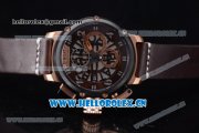 U-Boat Chimera Skeleton Chronograph Miyota OS10 Quartz Rose Gold Case with Skeleton Dial PVD Bezel and Brown Leather Strap U-Boat Chimera Skeleton Chronograph Miyota OS10 Quartz Rose Gold Case with Skeleton Dial PVD Bezel and Brown Leather Strap