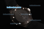 Hublot Big Bang Swiss Quartz Movement Full Black with PVD Case and Black Diamond Bezel-Lady Size