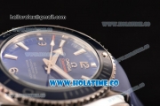 Omega Planet Ocean Clone Omega 8500 Automatic Steel Case with Blue Dial White Stick Markers and Blue Rubber Strap (EF)
