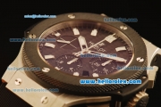 Hublot Big Bang Chronograph Hub 4100 Steel Case with Ceramic Bezel and Carbon Fiber Dial-1:1 Original