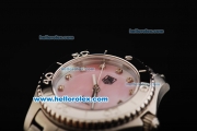 Tag Heuer Link 200 Meters Swiss Quartz Movement Full Steel with Pink MOP Dial and Diamond Markers-Lady Model