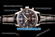 IWC Pilot's Watch Chrono Swiss Valjoux 7750 Automatic Steel Case with Grey Dial and White Arabic Numeral Markers (BP)